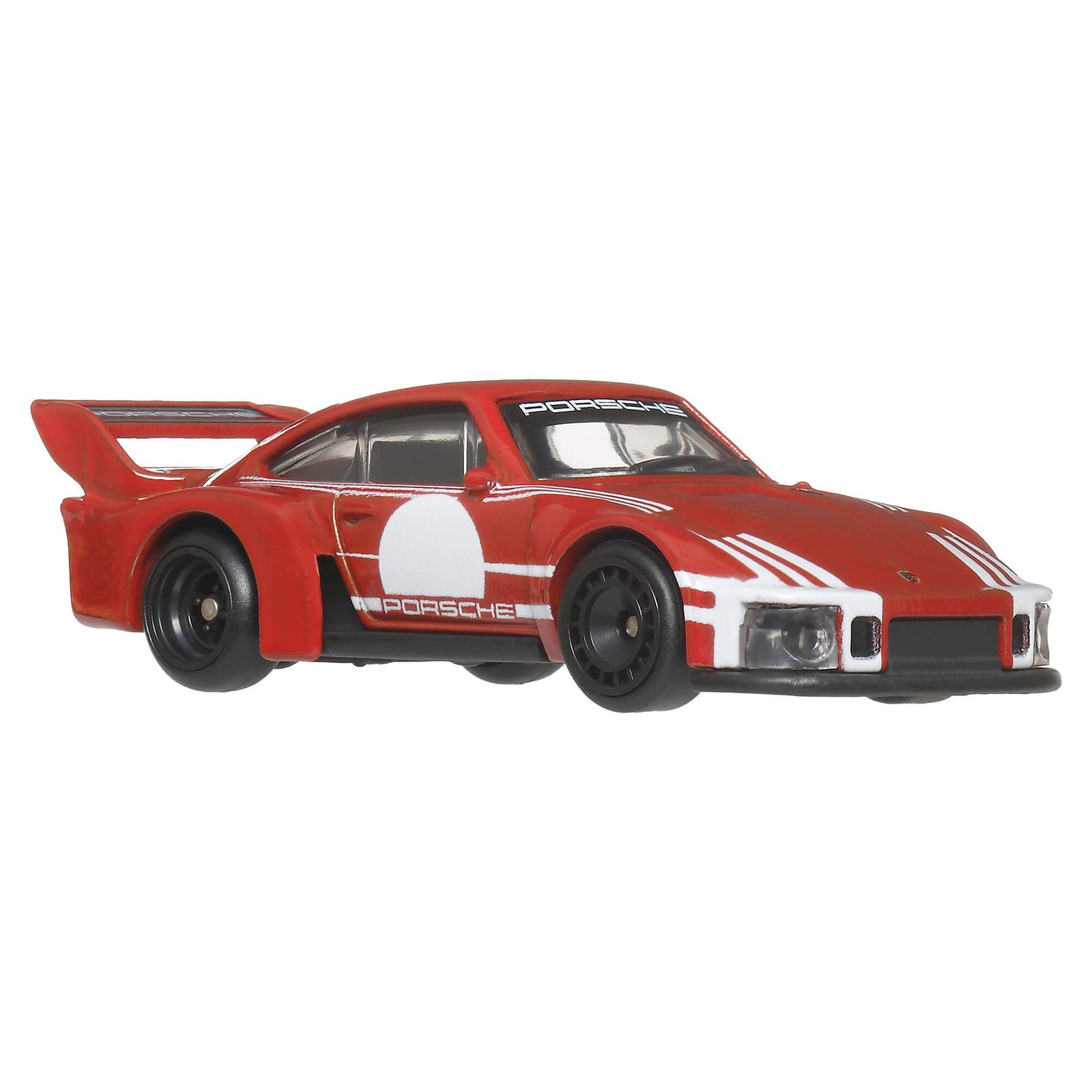 Klasikinis Porsche 935 iš kito šono – baltas apskritimas ant durelių ir PORSCHE užrašas
