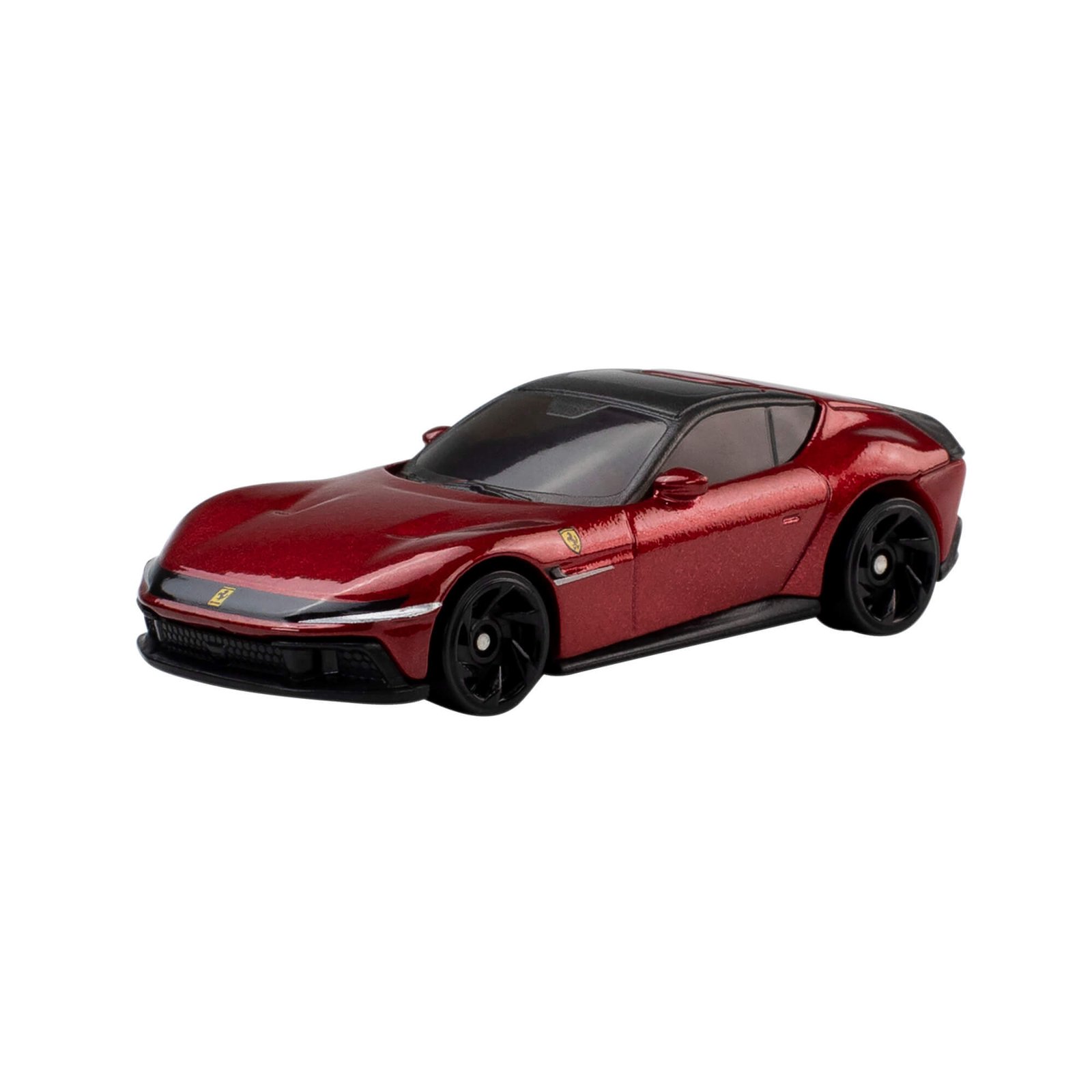 Tamsiai raudonas Hot Wheels Ferrari 12Cilindri su juodu stogu