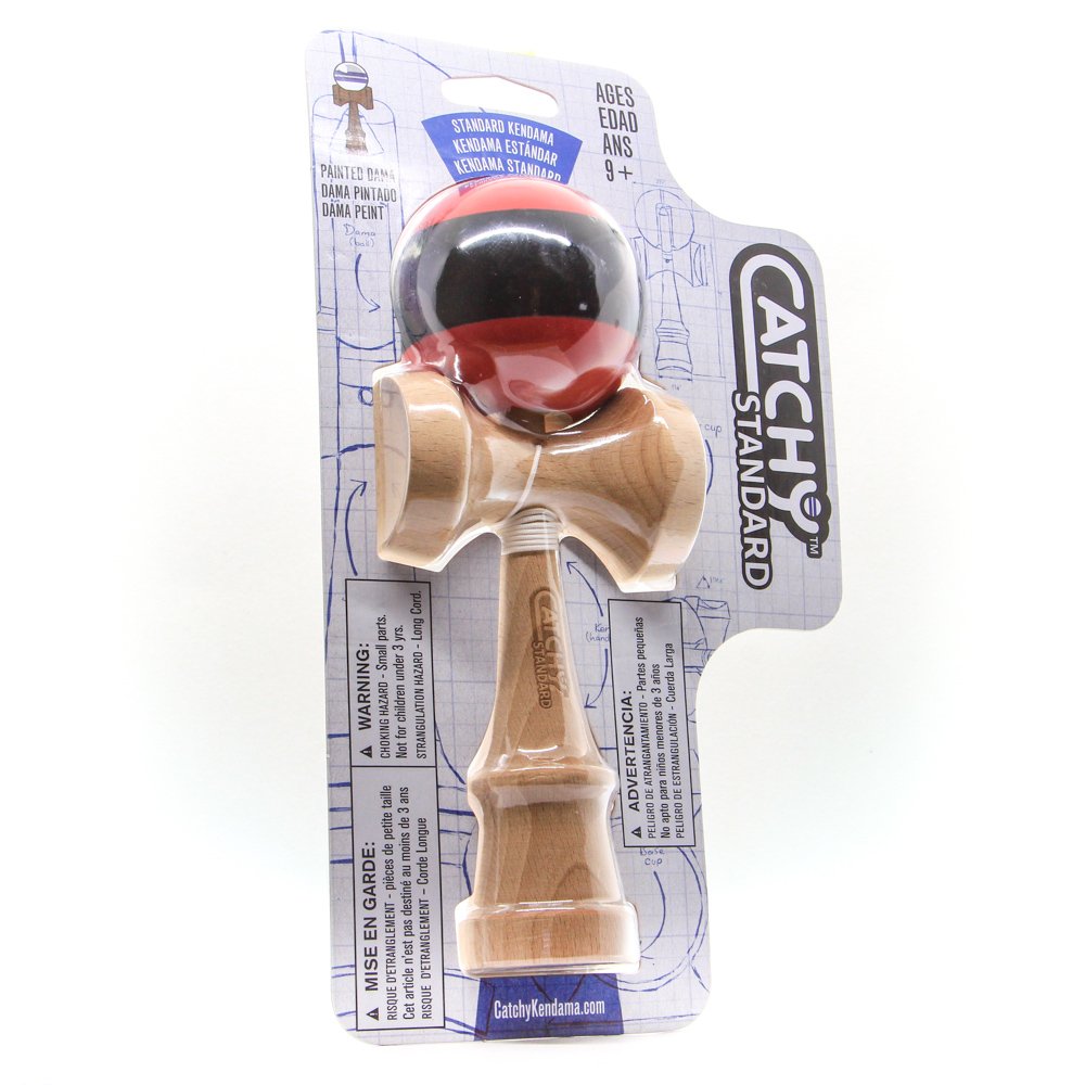 Raudona kendama blisterinėje pakuotėje „Catchy Standard“
