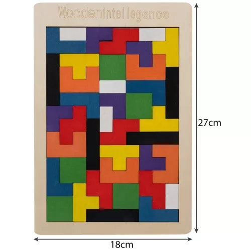 Visiškai užpildyta galvosūkio lenta, kurios matmenys 27 × 18 cm