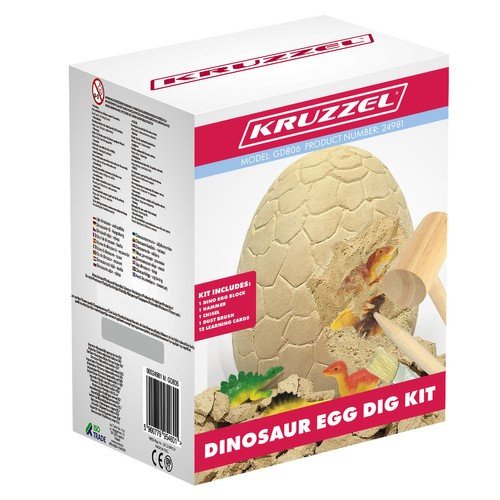 Kruzzel dinozaurų kasinėjimo rinkinys „Dinosaur Egg Dig Kit“ dėžutėje