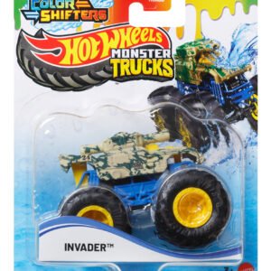 Hot Wheels Monster Trucks Color Shifters pakuotė su kamufliažiniu džipu Invader