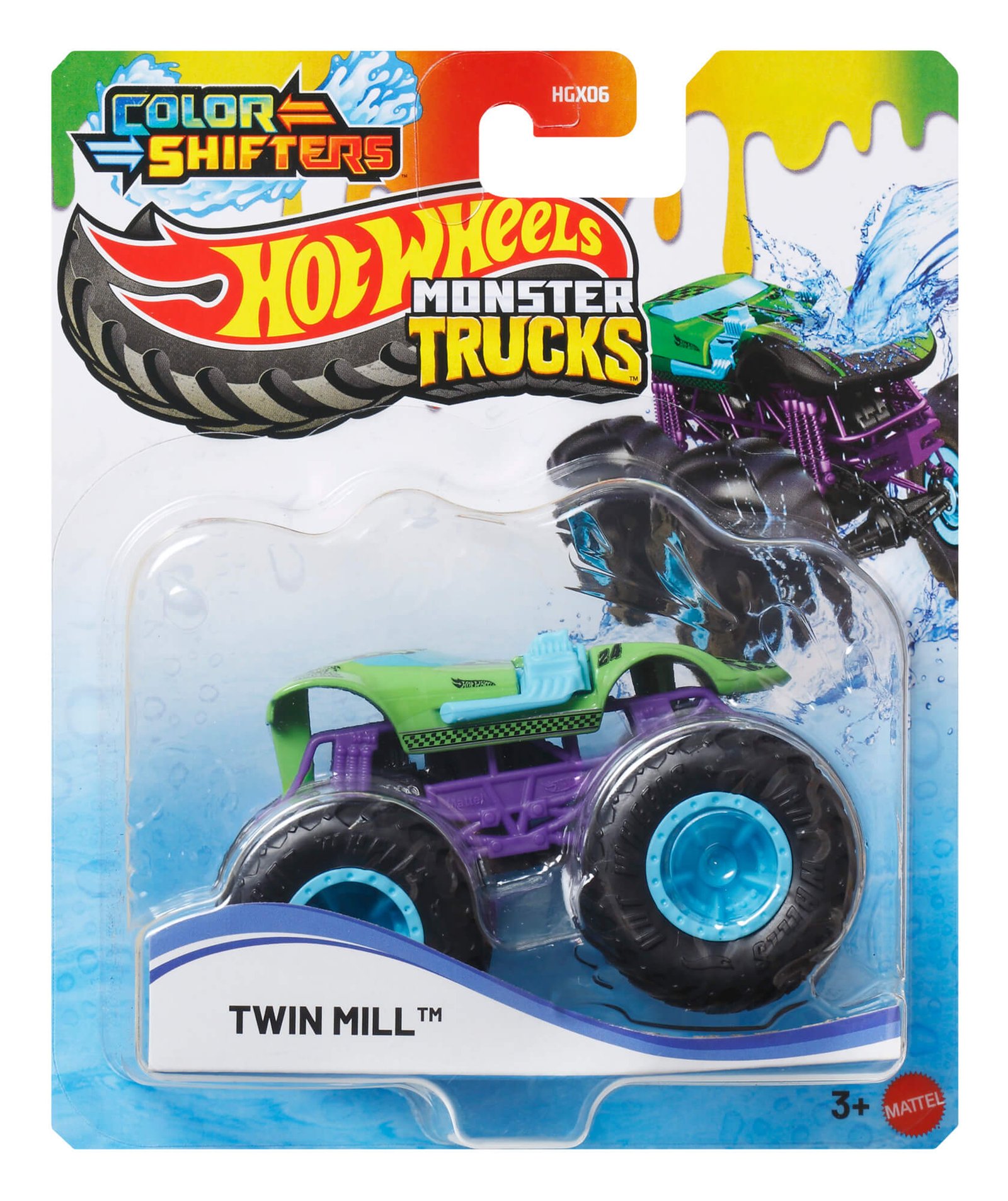 Žaliai violetinis Color Shifters džipas Twin Mill gamintojo pakuotėje