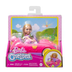 Chelsea lėlytė su automobiliu pakuotėje – rožinis kabrioletas