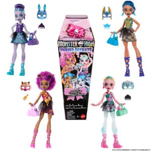 Monster High Buried Secrets karsto formos pakuotė ir keturios serijos lėlės su kaukėmis