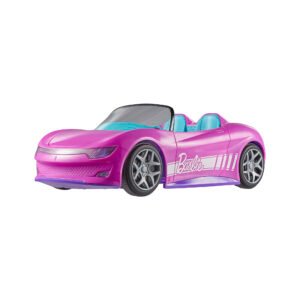 Hot Wheels RC Barbie kabrioletas – rožinis, su turkio spalvos sėdynėmis ir Barbie užrašu