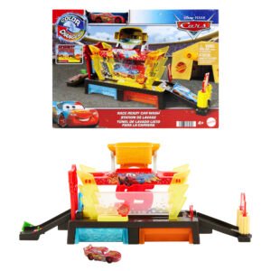 Disney Pixar Cars automobilių plovykla „Color Changers“ pakuotėje ir surinkta