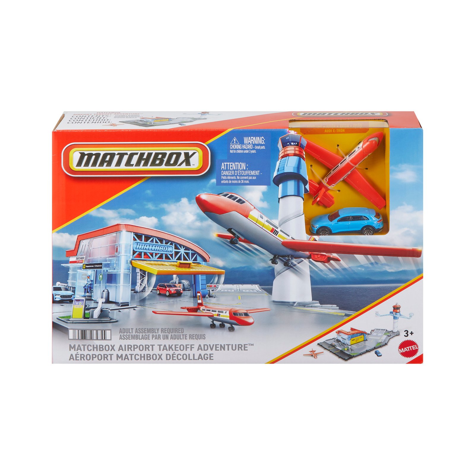 Airport Takeoff Adventure pakuotė su lėktuvu ir automobiliu lange