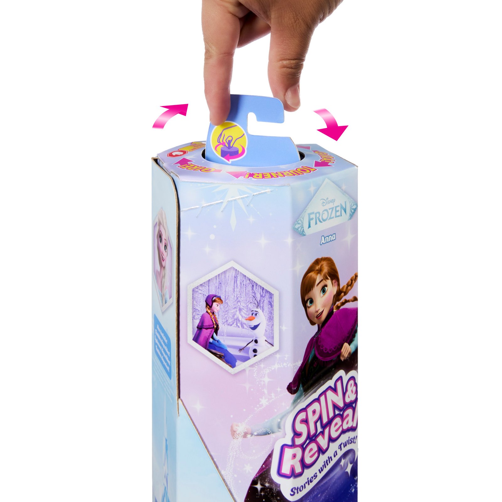 Ranka suka šešiakampės Frozen dėžutės viršų už rankenėlės