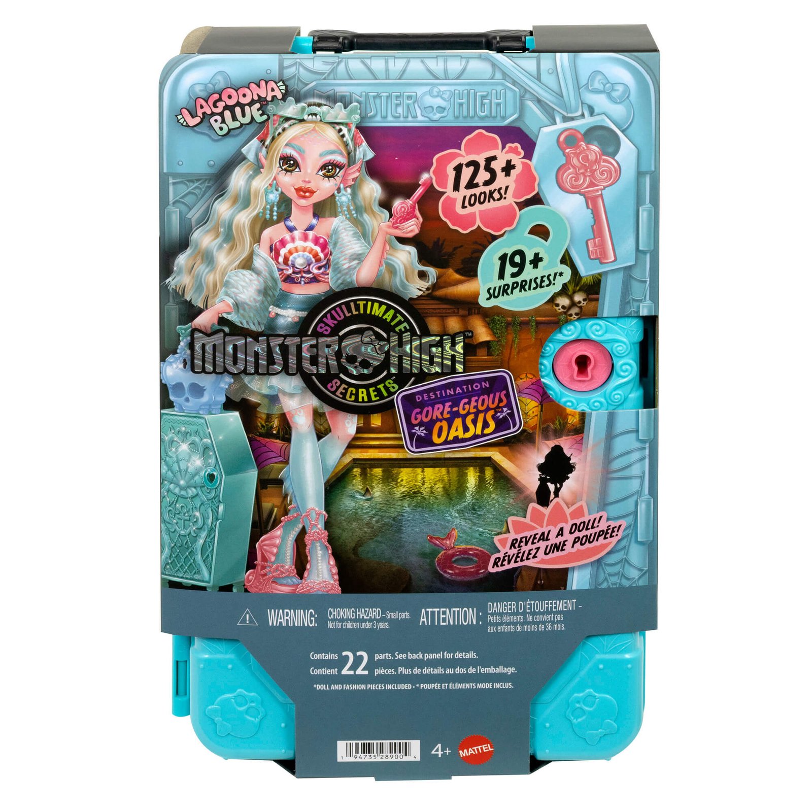 Skulltimate Secrets Lagoona Blue rinkinys turkio spalvos lagamino pakuotėje