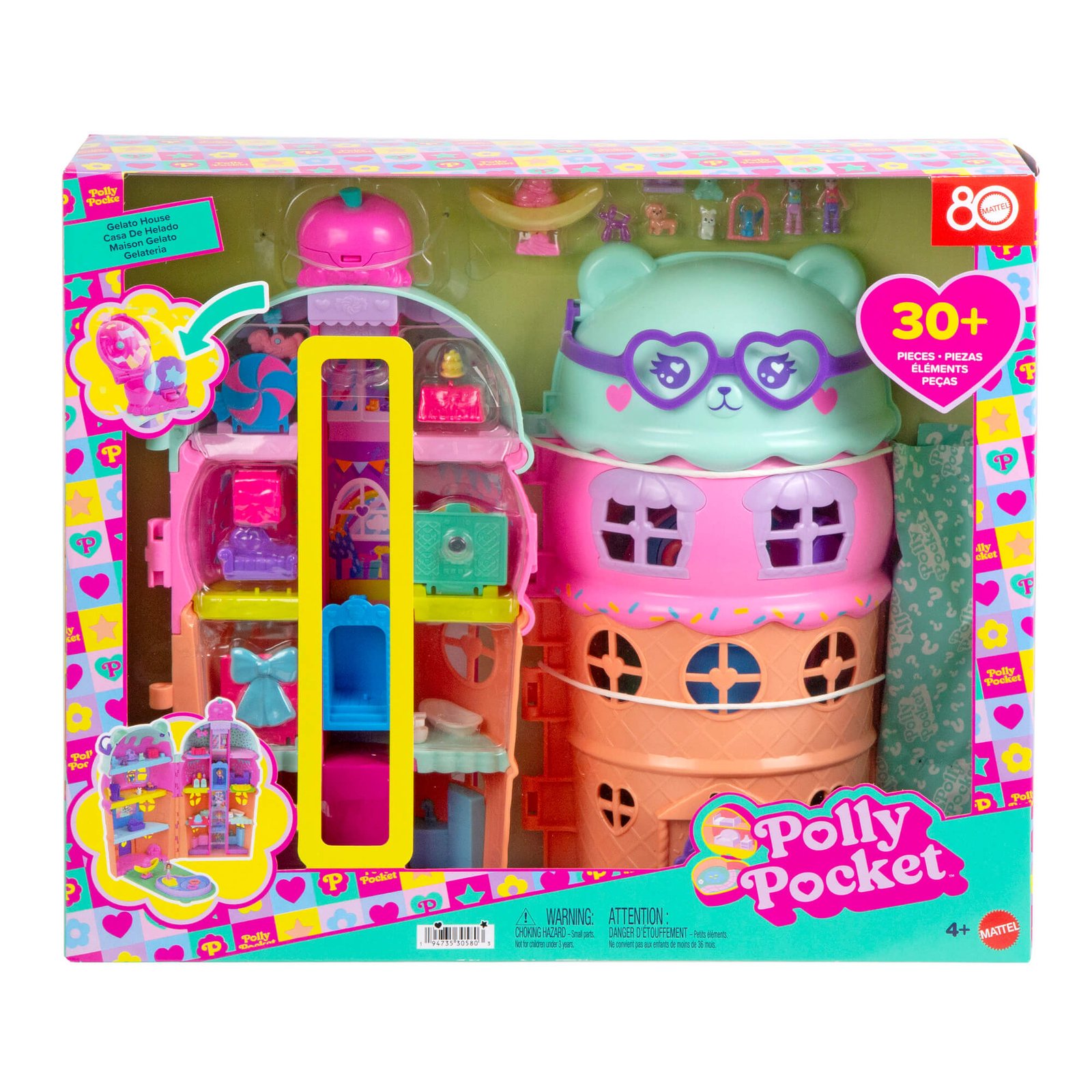 Polly Pocket ledainė „Gelato House“ pakuotėje