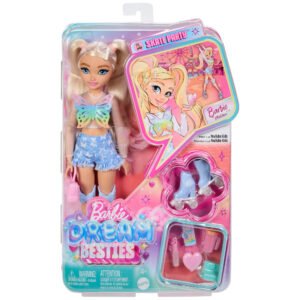 Barbie Malibu su riedučiais – „Dream Besties Skate Party“ pakuotė su priedais