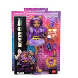 Monster High Clawdeen Wolf lėlė su vilkiuku Crescent originalioje pakuotėje