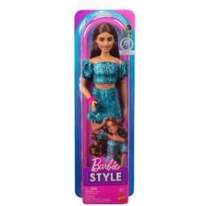 Barbie madistė turkio spalvos kostiumėliu „Barbie Style“ pakuotėje