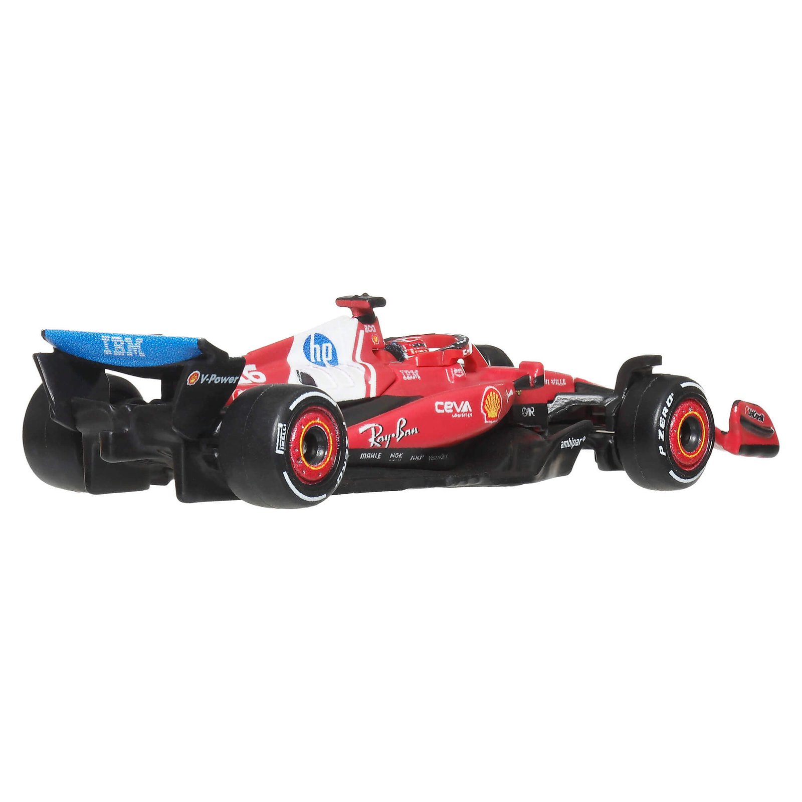 Ferrari bolidas #16 iš galo – mėlynas galinio sparno viršus