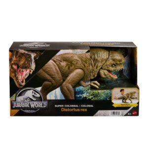 Jurassic World Distortus rex „Super Colossal“ pakuotėje