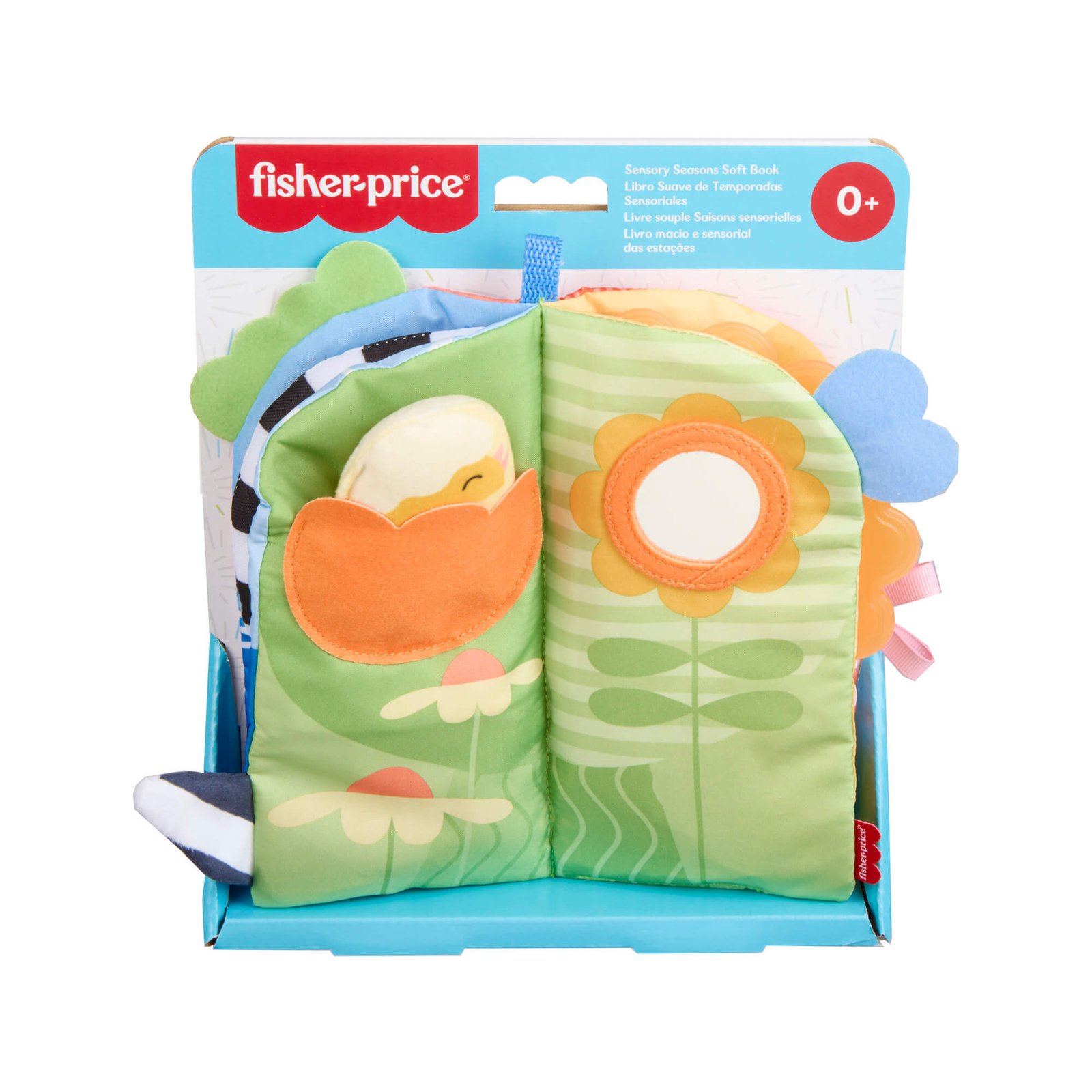 Minkšta sensorinė knygelė kūdikiui „Metų laikai“ Fisher-Price pakuotėje