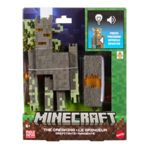 Minecraft Creaking figūrėlė ir girgždančios širdies blokas pakuotėje