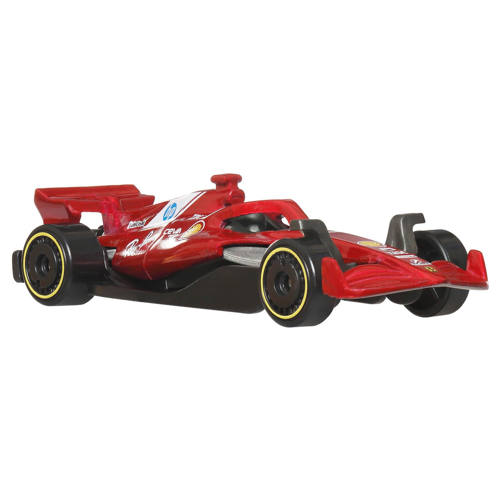 Raudonas Ferrari F1 bolidas 1:64 – vaizdas iš priekio ir šono