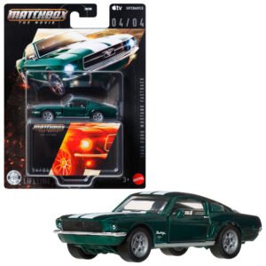 Matchbox The Movie kolekcinė mašinėlė – tamsiai žalias modelis ir kortelė 04/04