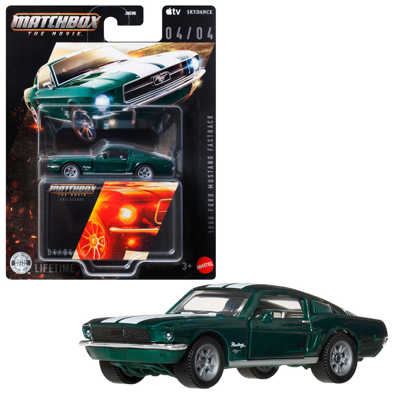 Matchbox The Movie kolekcinė mašinėlė – tamsiai žalias modelis ir kortelė 04/04