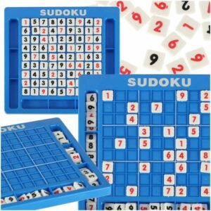 Sudoku žaidimas vaikams – dvi lentos su skaitmenų plytelėmis
