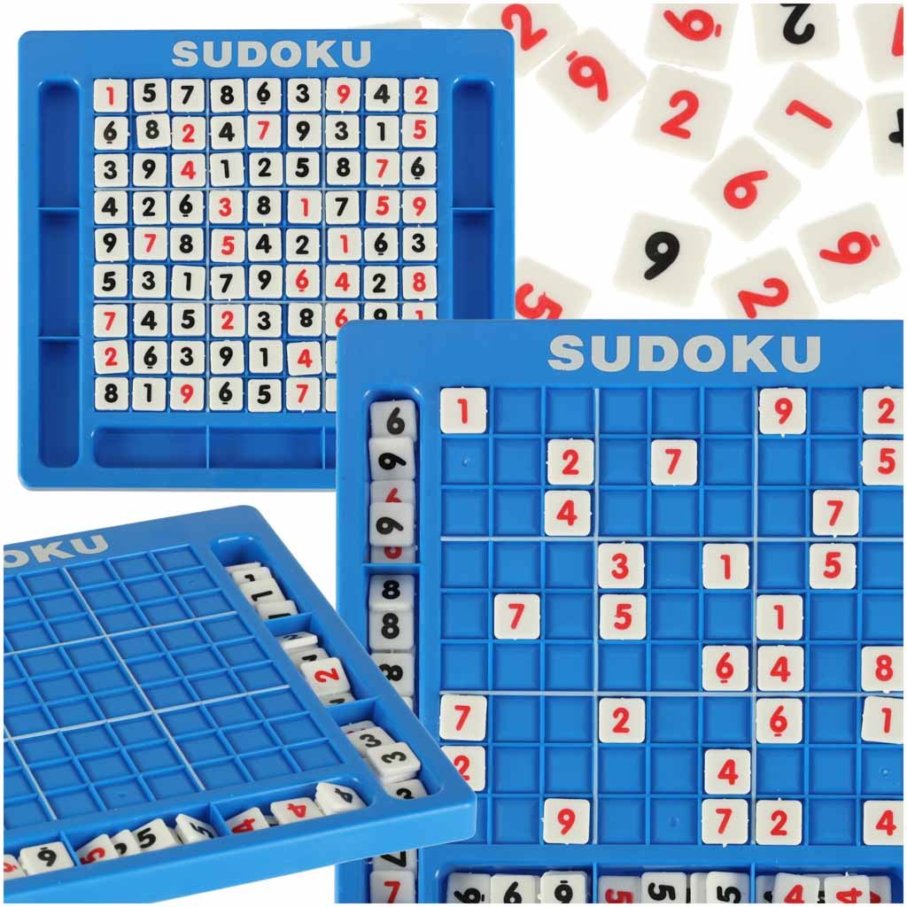 Sudoku žaidimas vaikams – dvi lentos su skaitmenų plytelėmis