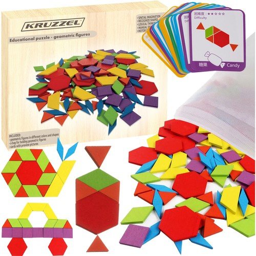 Medinė mokomoji geometrinė dėlionė