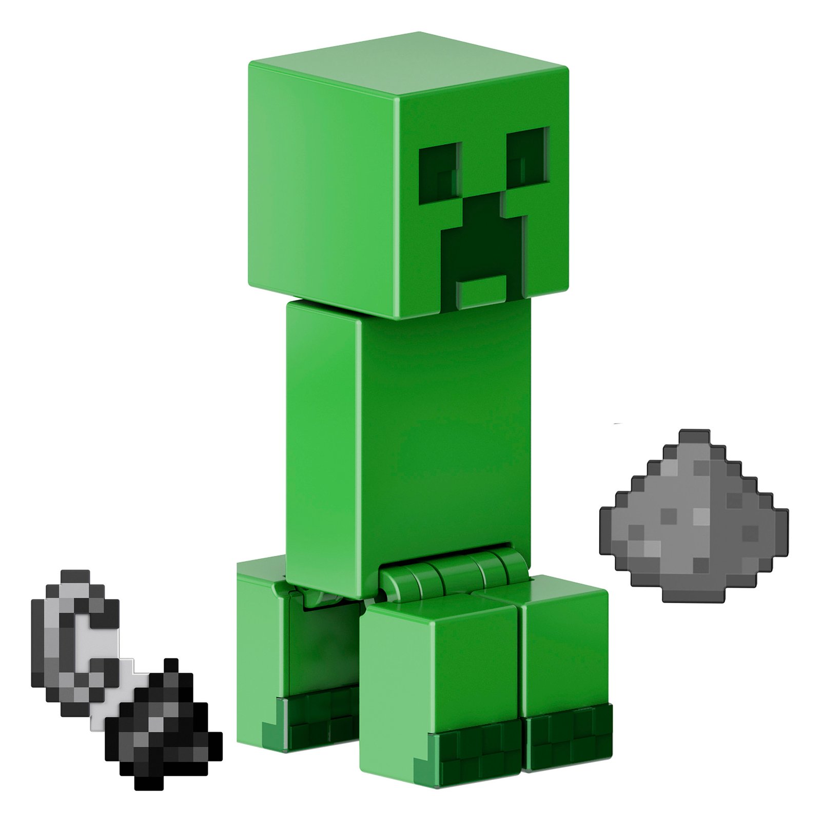 Žalias Creeper su titnagu ir plienu bei paraku