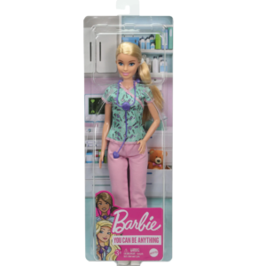 Barbie lėlė slaugė su stetoskopu