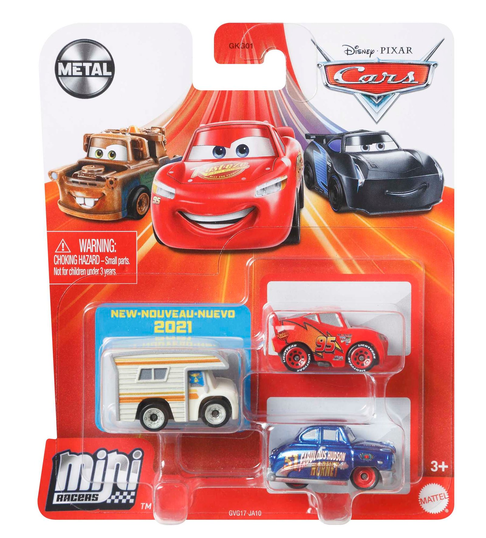 Mini Racers pakuotė su trimis mašinėlėmis ir žyma „Metal“