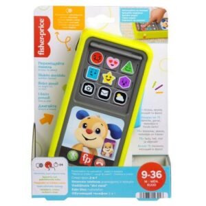Lietuviškai kalbantis išmanusis telefonas Fisher-Price daugiakalbėje pakuotėje