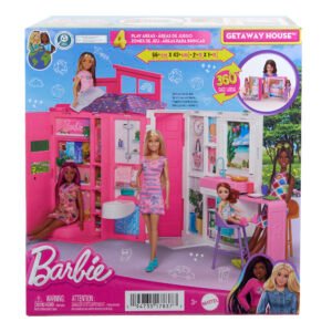 Barbie Getaway namas – pakuotė su 4 žaidimo zonomis ir 3+ ženklu