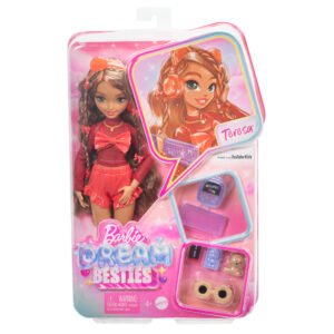 Barbie Dream Besties Teresa pakuotėje su ausinėmis, klaviatūra, kuprine ir meškiuku