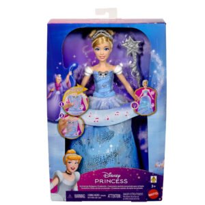 Pelenė su šviečiančia suknele Disney Princess pakuotėje su lazdele