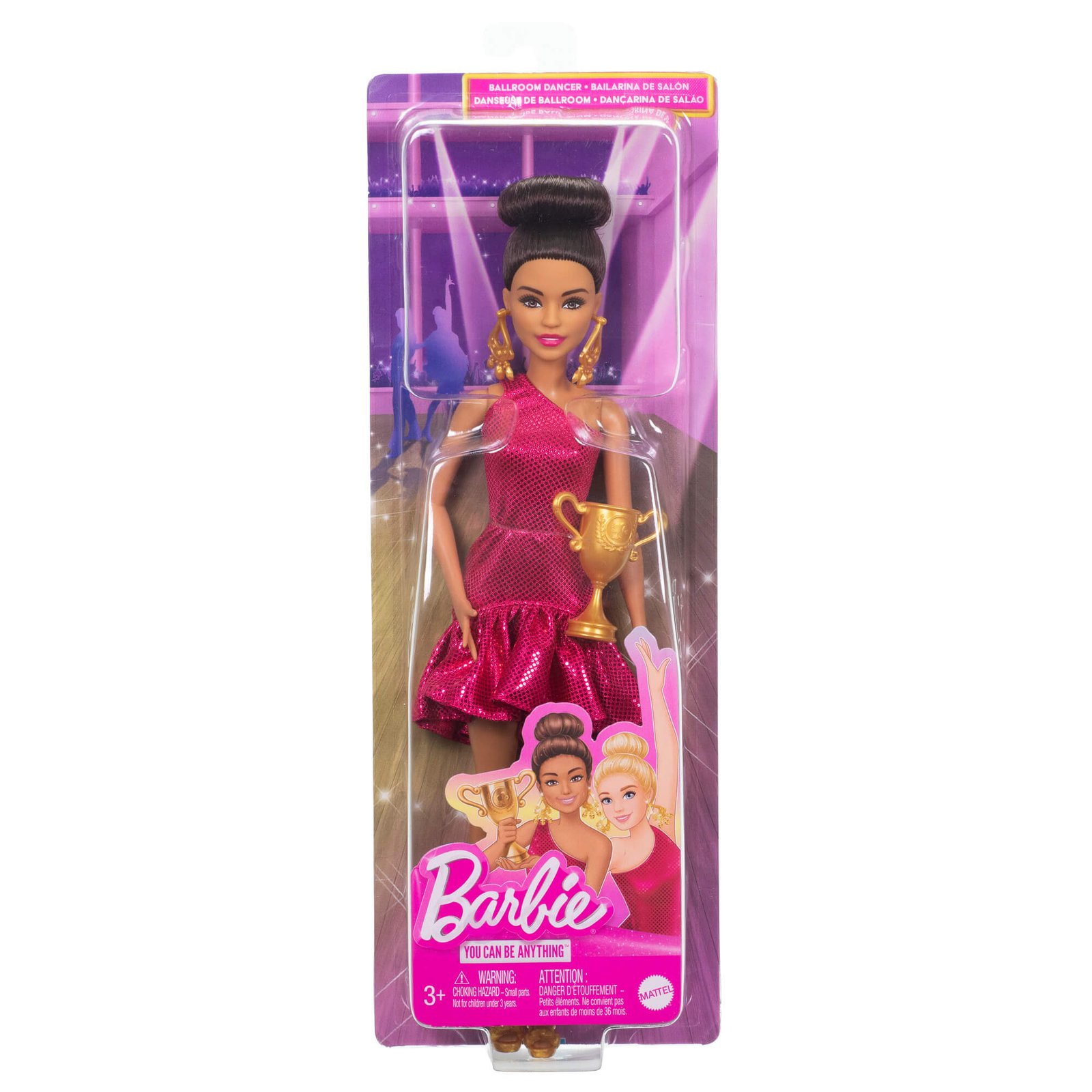 Barbie lėlė šokėja pakuotėje „Ballroom Dancer“ su auksine taure rankoje