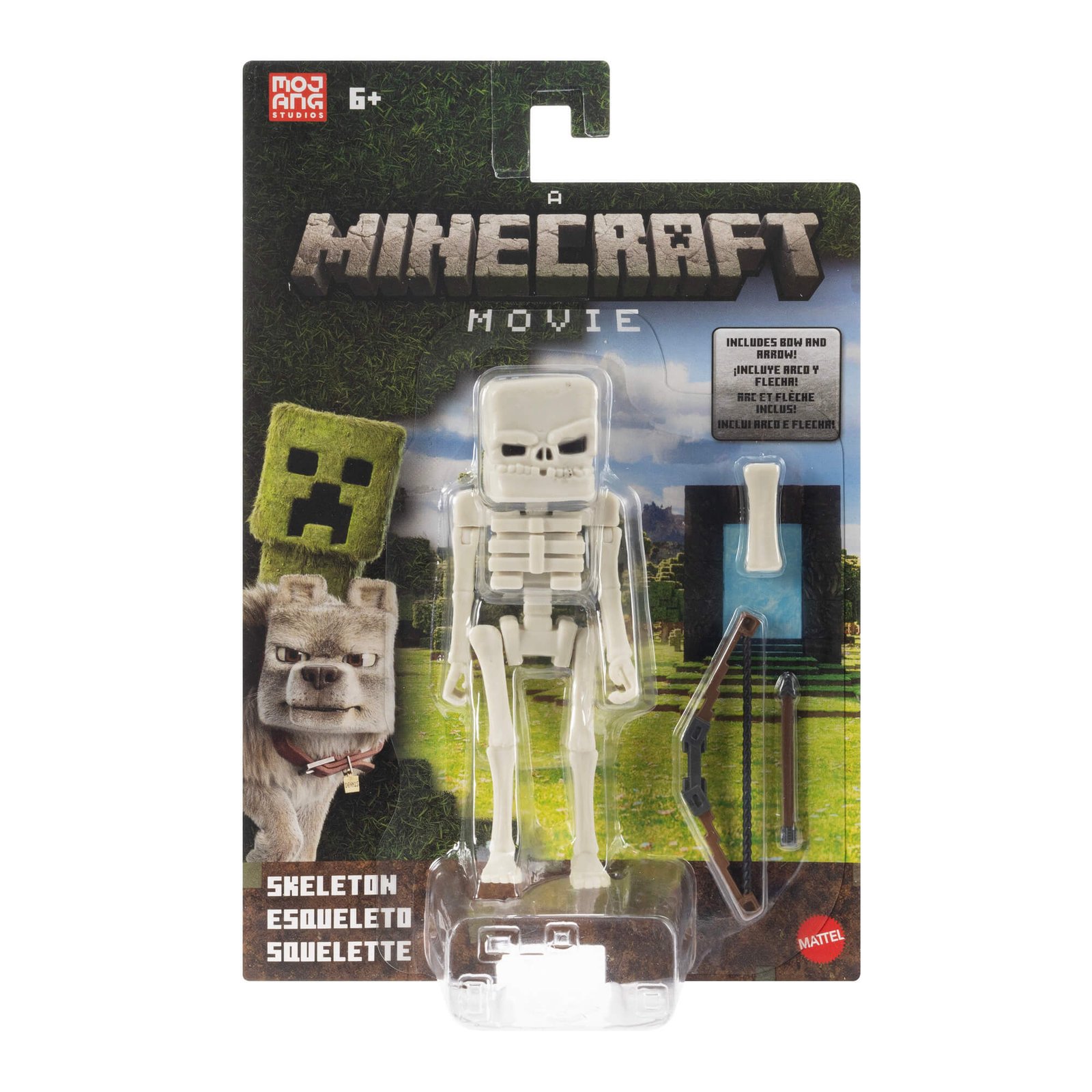 Skeleton su lanku ir strėle „A Minecraft Movie“ pakuotėje