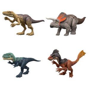 Jurassic World puolantis dinozauras – keturios Strike Attack serijos figūrėlės
