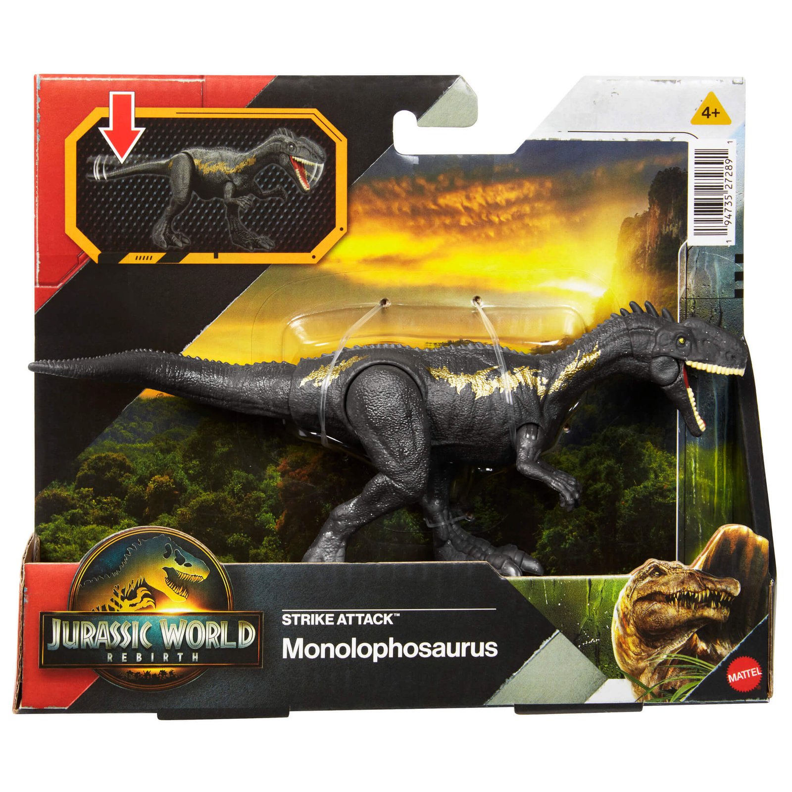 Tamsus Monolophosaurus Strike Attack dėžutėje