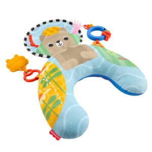 Fisher-Price pagalvėlė gulėjimui ant pilvuko su meškiuku ir prisegamais žaisliukais
