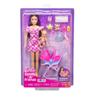 Barbie Skipper auklė su vežimėliu – rinkinys pakuotėje „Skipper Babysitters Inc.“