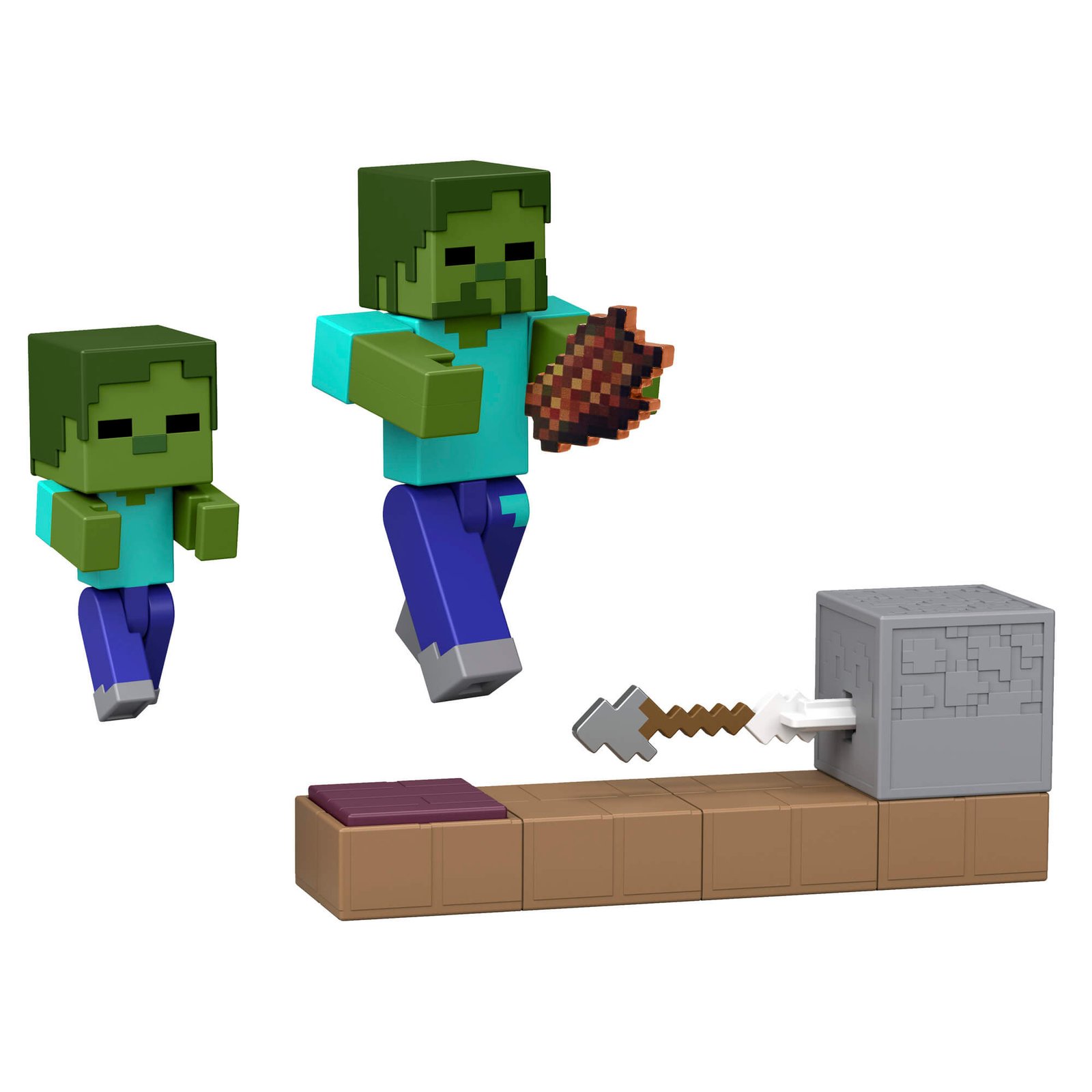 Zombiai su mėsos gabalėliu žingsniuoja link strėlių spąstų