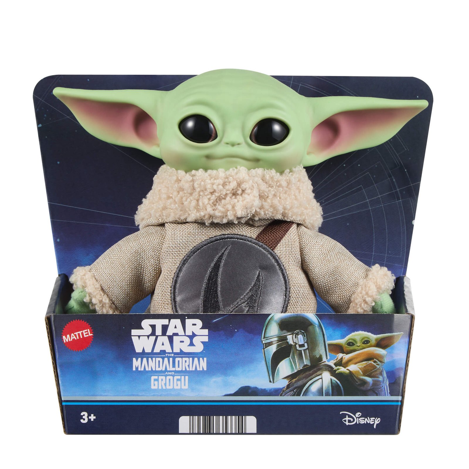 15 cm Grogu pakuotėje su Mattel ženklu