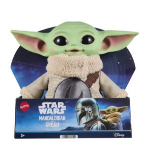 Didelis Grogu pliušinis žaislas „Star Wars The Mandalorian and Grogu“ pakuotėje