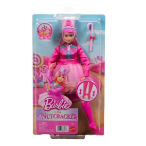 Barbie Spragtukas lėlė Deizė pakuotėje – rožiniais plaukais, Spragtuko kepure ir karameline lazdele