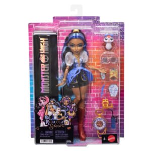 Monster High Robecca Steam lėlė pakuotėje su pingvinu ir priedais