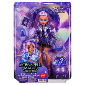 Monster High lėlė Moonspell Magic Layla Stone pakuotėje