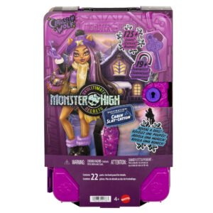 Skulltimate Secrets Clawdeen rinkinys purpurinėje lagamino formos pakuotėje