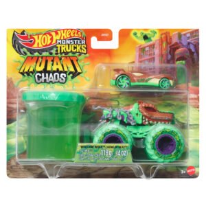 Hot Wheels Mutant Chaos džipas su slaimu – Wreckin' Wolf ir Howlin' Heat pakuotėje