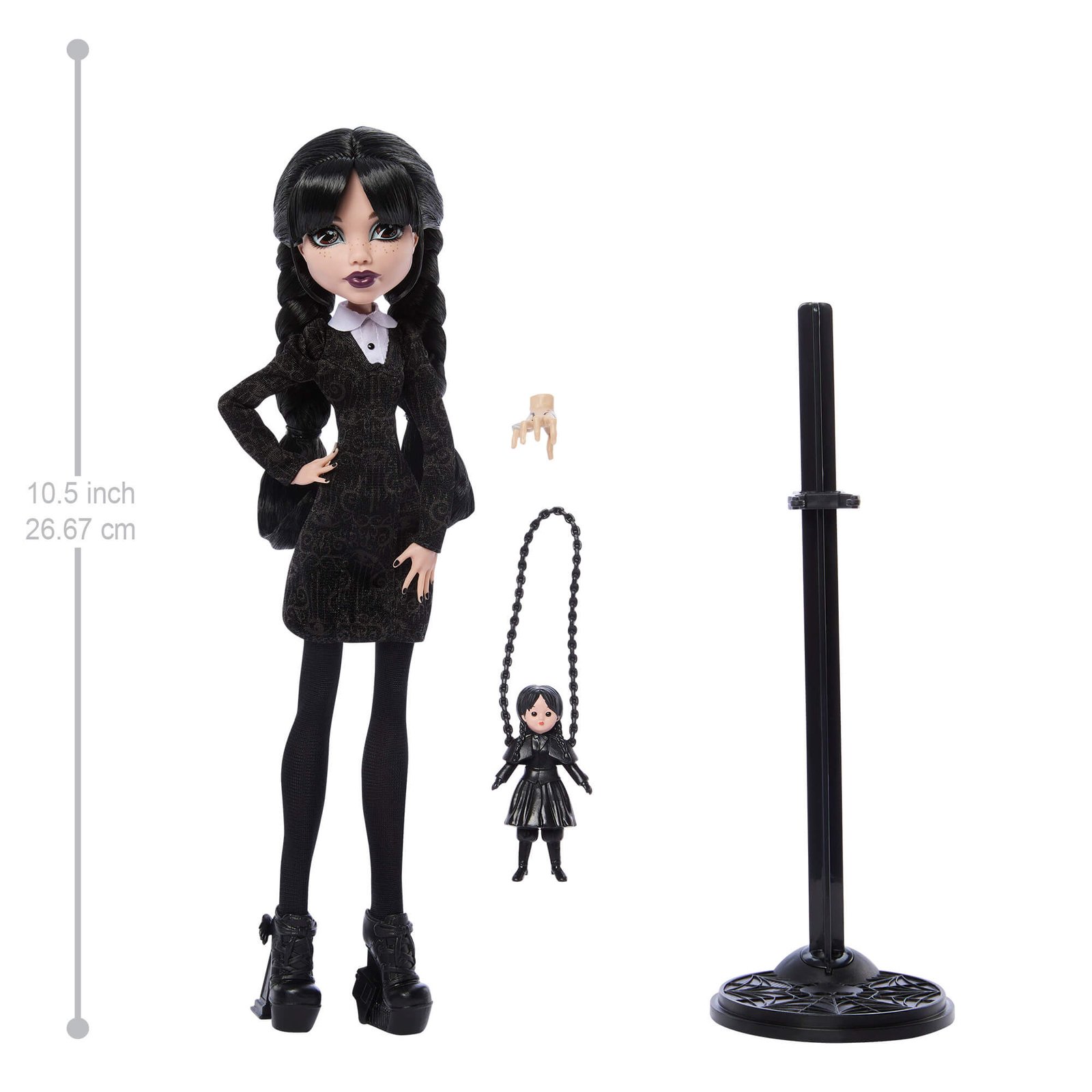 Wednesday Addams lėlė su priedais ir 26,67 cm aukščio žyma